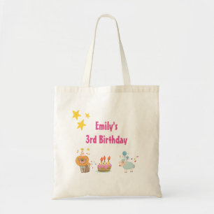 Bolso De Tela Pastel de cumpleaños con león Fiesta Feliz cumplea
