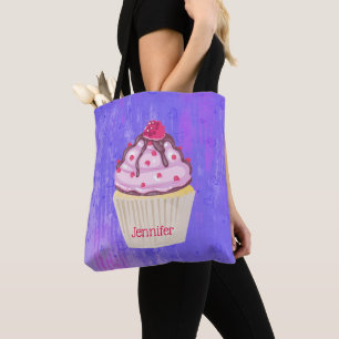 Bolso De Tela Pastel dulce con frambuesa encima