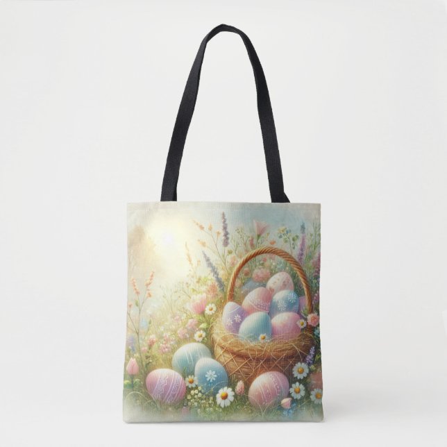 Bolso De Tela Pastel Easter Egg Hunt (Anverso)