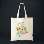 Bolso De Tela Pastel Floral Bouquet personalizado<br><div class="desc">bolso de tocador con ramo de ramo de flores pastel,  personalizado con nombre. Perfecto regalo para damas de honor,  dama de honor,  chica de flores,  etc.</div>