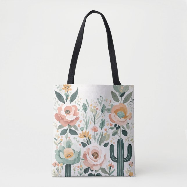 Bolso De Tela Pastel Floral Fiesta (Anverso)