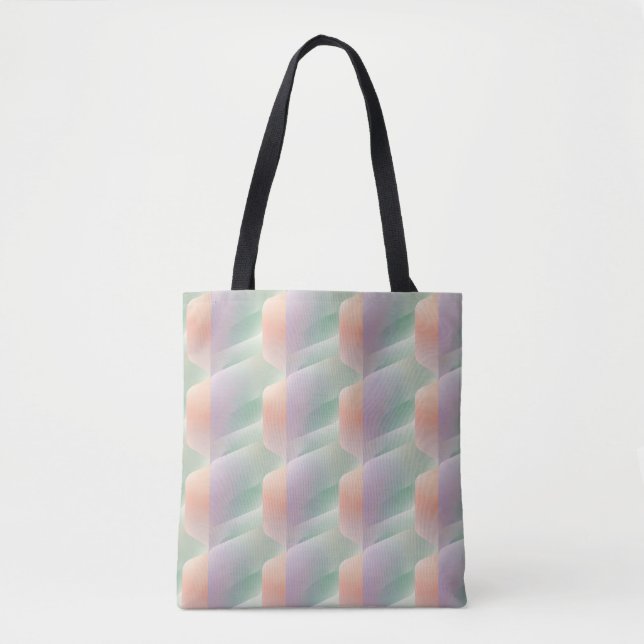 Bolso De Tela Pastel Gradiente Abstracto Color Suave Estética (Anverso)
