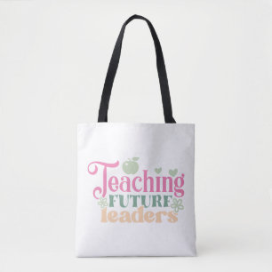 Bolso De Tela Pastel Retro Enseñando Futuros Líderes