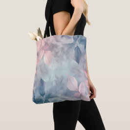 Bolso De Tela Pastel Rosa Azul Floral Salto Ilustracion