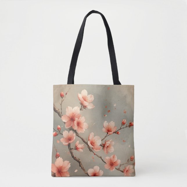 Bolso De Tela Pastel Sakura Love Tote Bag (Anverso)