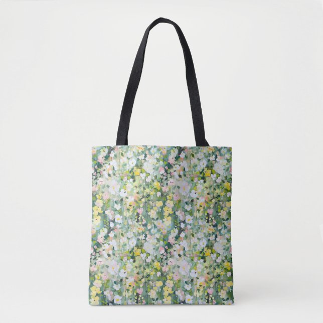 Bolso De Tela Pastel Watercolor Meadow Tote (Anverso)