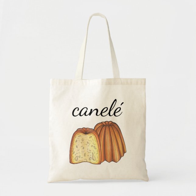Bolso De Tela Pastelería Canelé Chef Francés Pâtisserie Panaderí (Frente)