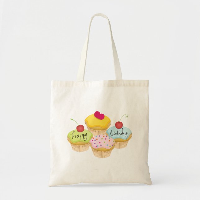 Bolso De Tela Pasteles de cumpleaños (Frente)