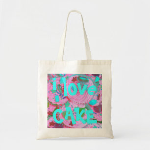 Bolso De Tela Pasteles rosados "me encanta la tarta"