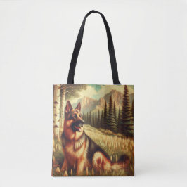 Bolso De Tela Pastor Alemán