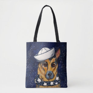 Bolso De Tela Pastor Alemán