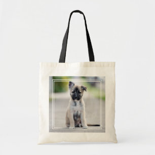 Bolso De Tela Pastor alemán cachorro al pie