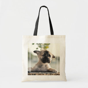 Bolso De Tela Pastor alemán con borde