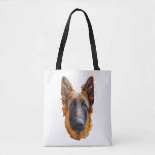 Bolso De Tela Pastor Alemán Cute Perro Cachorro LSC