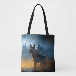 Bolso De Tela Pastor Alemán de Halloween Aterrador