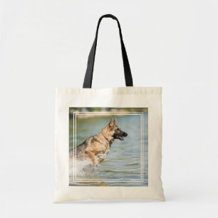 Bolso De Tela Pastor alemán salta al agua