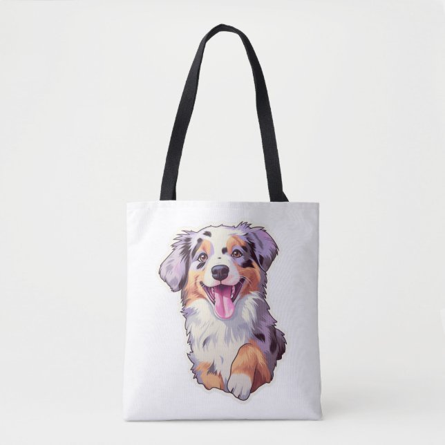 Bolso De Tela Pastor Australiano (Anverso)