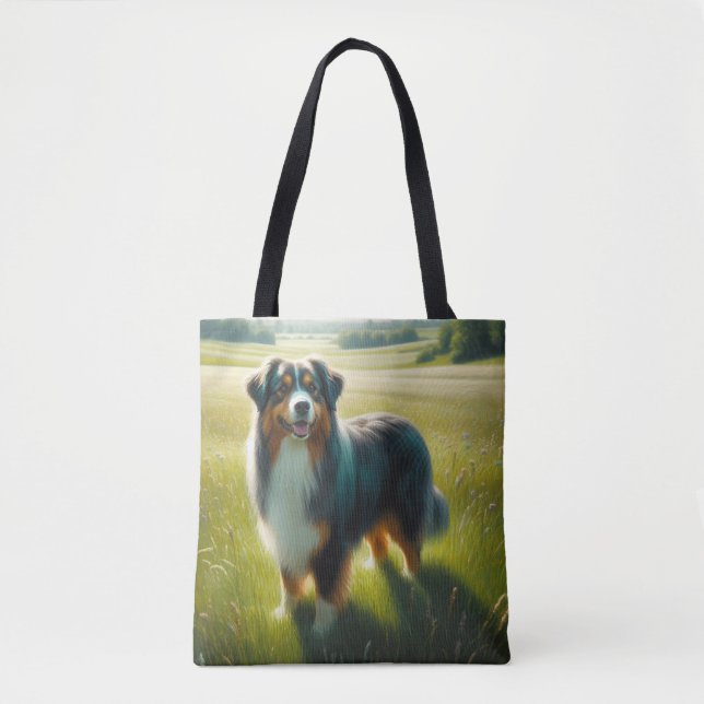 Bolso De Tela Pastor Australiano (Anverso)