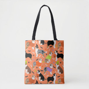 Bolso De Tela Pastor Australiano de Halloween