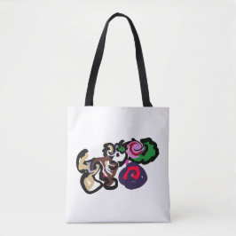 Bolso De Tela pastor australiano y rosas alegría