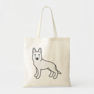 Bolso De Tela Pastor blanco / Perro pastor alemán blanco