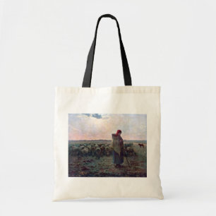 Bolso De Tela Pastora con su rebaño, Jean-Francois Millet