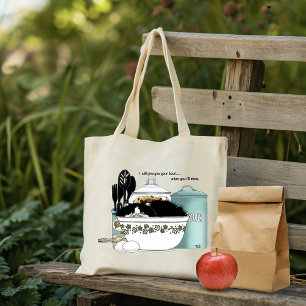 Bolso De Tela Pastry Cat Blue