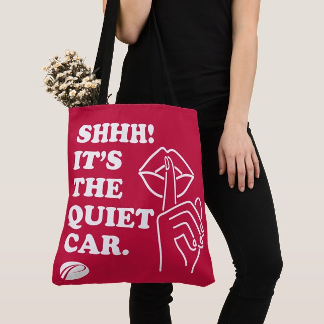 Bolso De Tela PATCO "¡Shhh! Es el coche tranquilo" Tote Bag (Detalle)