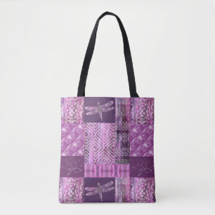 Bolso De Tela Pátina púrpura: Mosaico