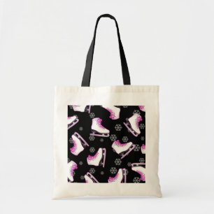 Bolso De Tela Patinaje artístico - patines de hielo negro y ros