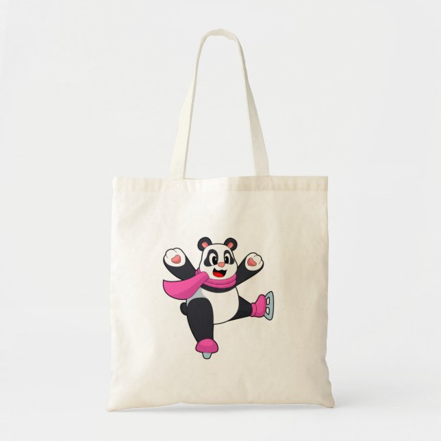 Bolso De Tela Patinaje sobre hielo Panda (Frente)