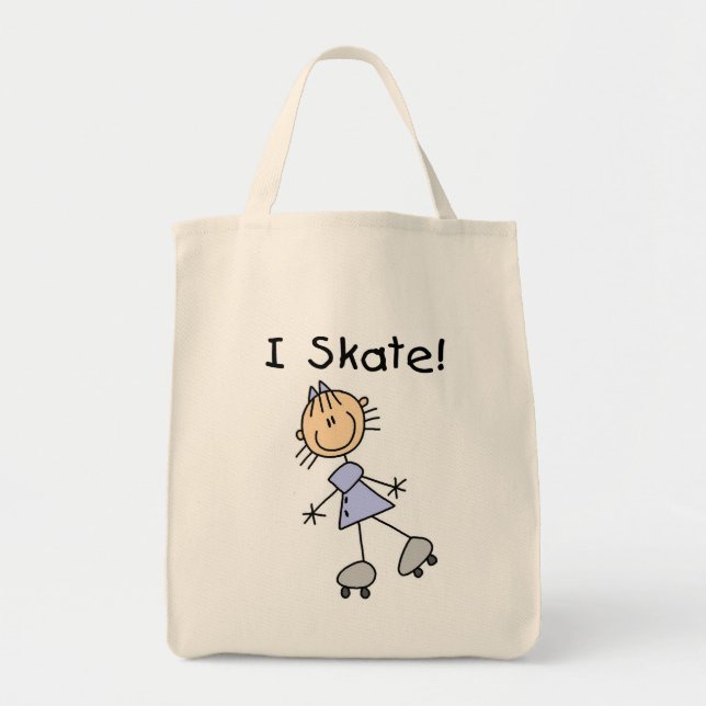 Bolso De Tela Patino patinador del rodillo del chica (Frente)