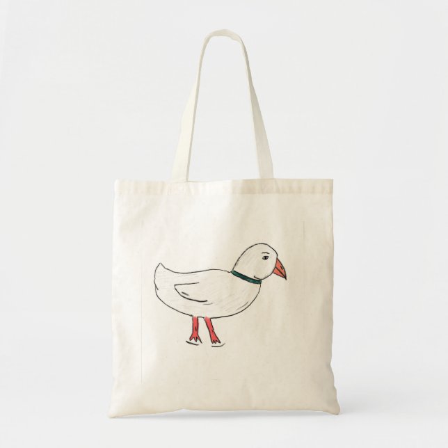 Bolso De Tela Pato blanco (Frente)