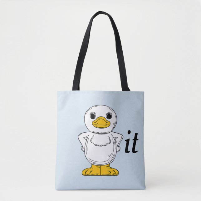 Bolso De Tela Pato blanco (Anverso)