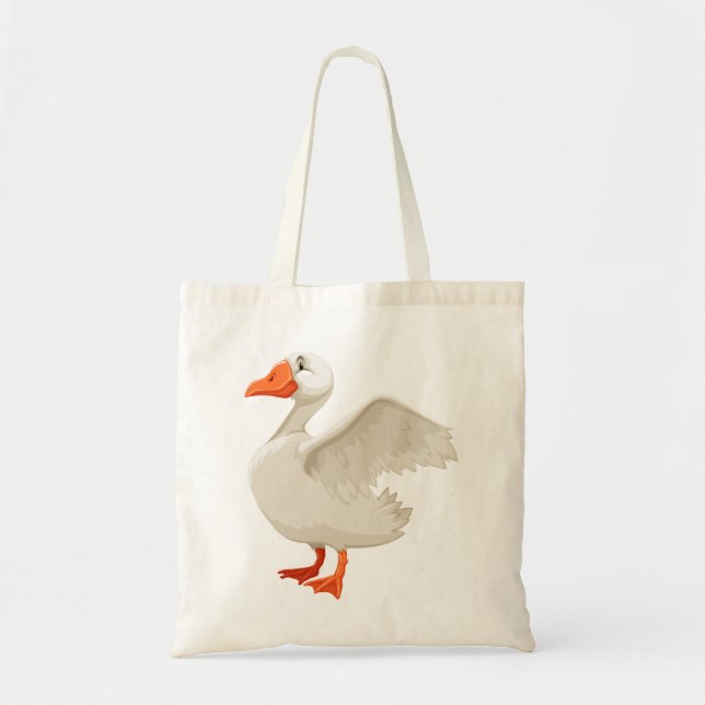 Bolso De Tela Pato blanco (Frente)