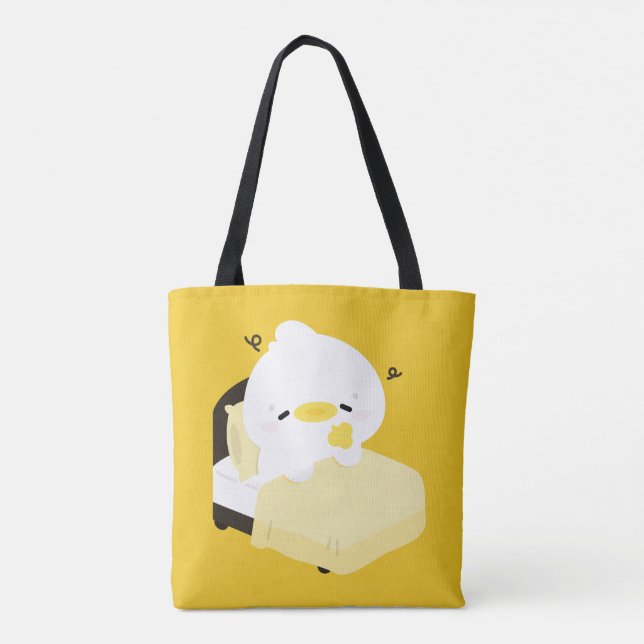 Bolso De Tela Pato Cansado Adorable (Reverso)