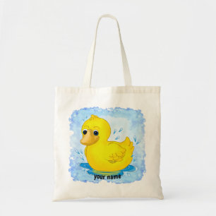 Bolso De Tela Pato de goma amarillo