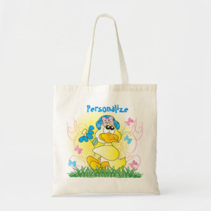 Bolso De Tela Pato de Pascua del tiempo de primavera