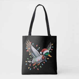 Bolso De Tela Pato de Santa Volador con Luces de Navidad Tempora