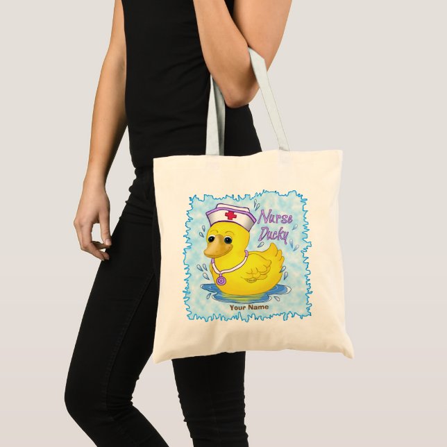 Bolso De Tela Pato enfermera linda  (Anverso (producto))