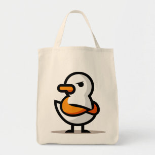 Bolso De Tela Pato gruñón Mascota de dibujos animados minimalist