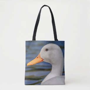 Bolso De Tela Pato mallorquín blanco