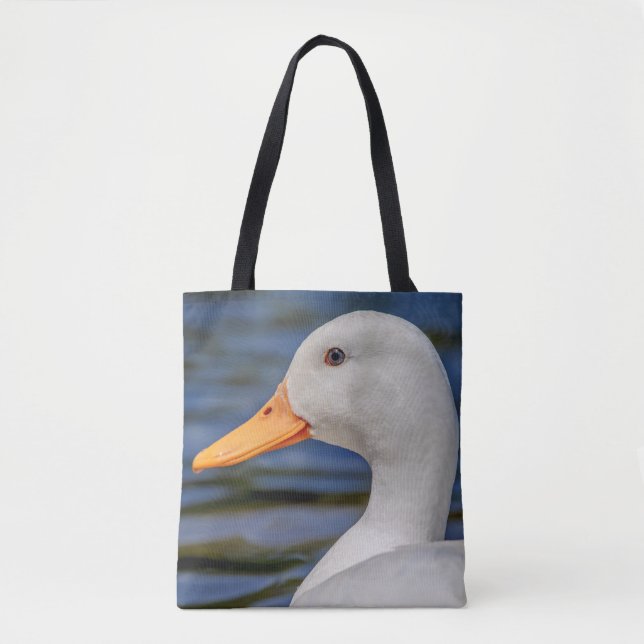 Bolso De Tela Pato mallorquín blanco (Anverso)