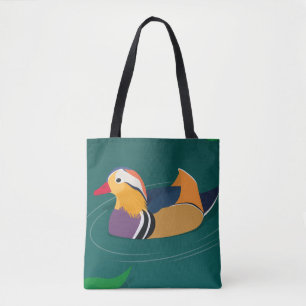 Bolso De Tela Pato mandarín colorido arte digital moderno