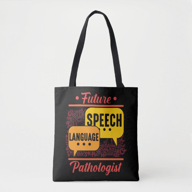Bolso De Tela Patólogo del lenguaje del habla futuro Logopedica (Anverso)