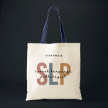 Bolso De Tela Patólogo del lenguaje del lenguaje del lenguaje de<br><div class="desc">Personalizado SLP Speech Pathólogo Terapia de Discursos Regalos Personalizados!</div>