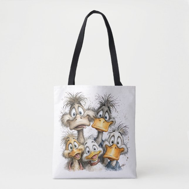 Bolso De Tela Patos caprichosos (Anverso)