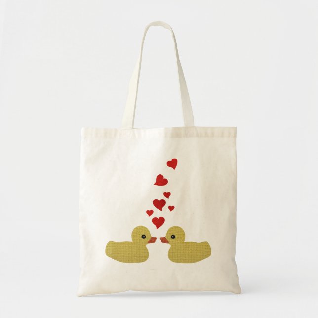 Bolso De Tela Patos en amor (Frente)