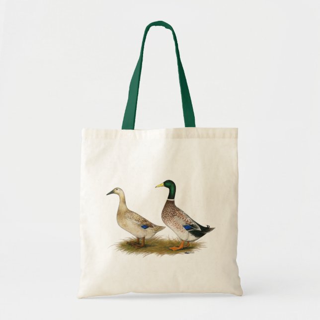 Bolso De Tela Patos:  Harlequin de plata Galés (Frente)