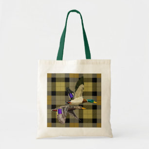 Bolso De Tela Patos Mallard En Placa